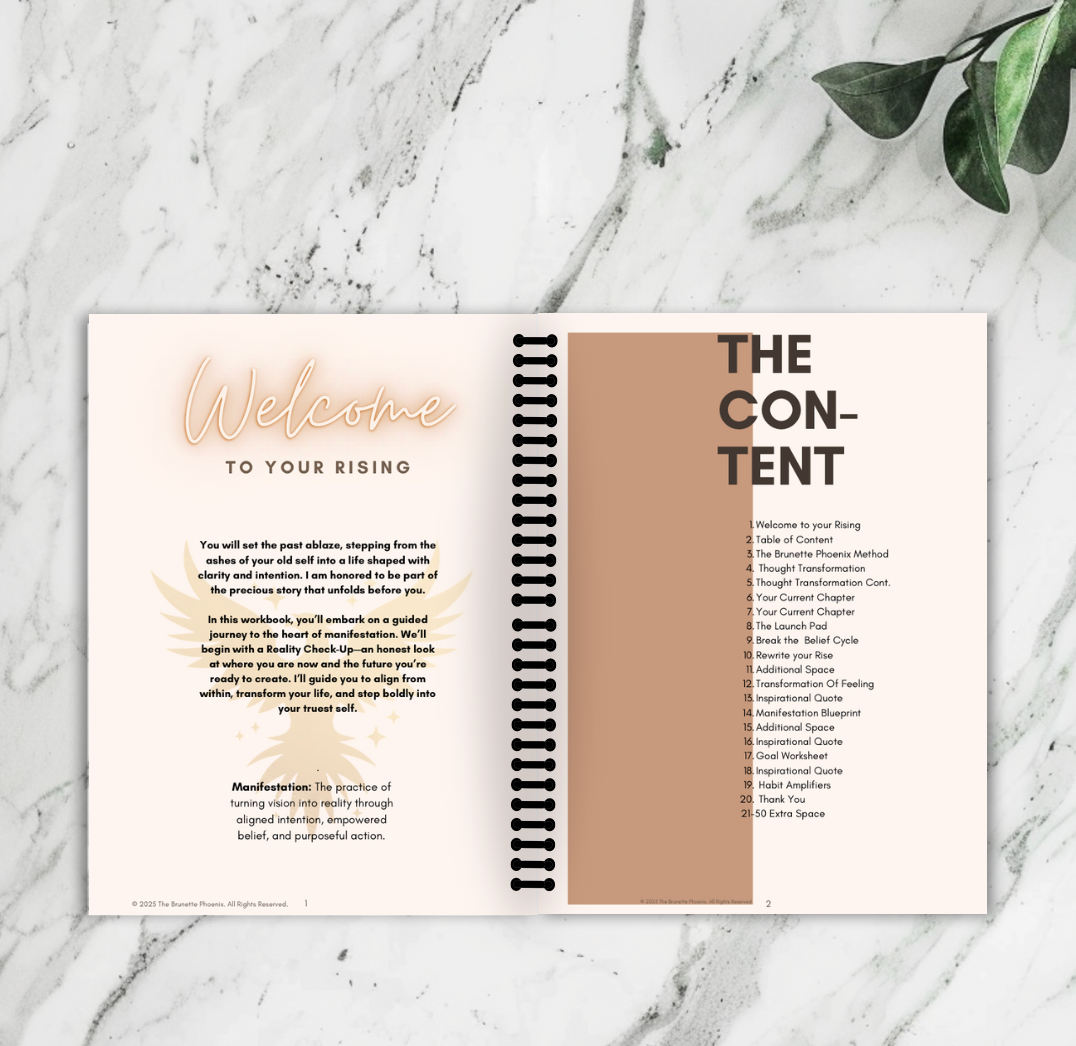 The Manifestation Mindset Workbook-Hardback Notebook Version